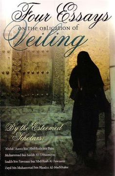 a book cover with an image of a woman standing in front of a building and the words, four ways on the origin of veiling