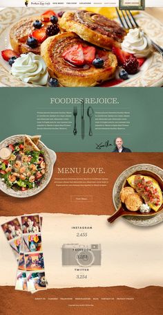 the website is designed to look like it has many different food items on it