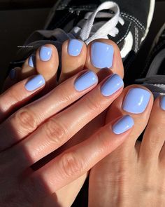 Summer Gel Nails, Nagellack Trends, Cute Gel Nails, Blue Nail, Manicure Y Pedicure