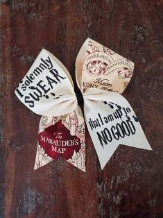 Harry Potter "I Solemnly Swear that I am up to No Good" Cheer Bow