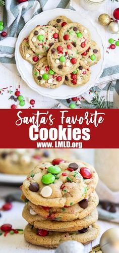 santa's favorite cookies are loaded with m & m candy