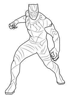 a black and white drawing of a man in the form of a superhero character with his arms out