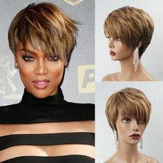 Real Human Hair Wig Dark Brown Short Pixie Cut Glueless Wig With Side Bangs, #AD, ##Bangs, #ADVERTISEMENT, #Side, #Glueless, #Cut Current Hairstyles, Real Human Hair Wigs, Color Bob, Pixie Wigs, Meme Costume, Brown Cosplay, Short Pixie Wigs, Short Cut Wigs, Growing Hair