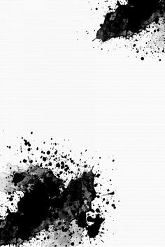 black ink splattered on white paper