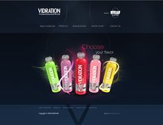 the website is designed to look like an energy drink