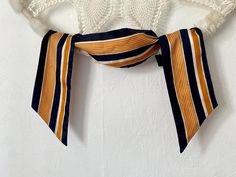 Retro striped scarf. Dated around 60's. Fabric: 100% acetate , made in Italy. Condition:  good vintage condition, as in pictures. Length: 156 cm Width: 13.5 cm Shipping worldwide! Always with A+ priority and with tracking code. Order handling time 1-3 working days. Shipping via post 1-30 working days. If you have any questions - feel free to ask! Italy 60s, Silk Head Scarf, Silk Headscarf, Striped Scarf, Blue Circle, Vintage Silk, Head Scarf, Scarf Wrap, Halloween Shopping