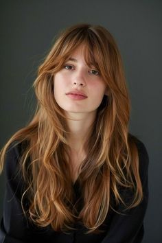 Long Layered Hairstyles with Curtain Bangs: Best Long Hairstyles Long Hair And Bangs, Hairstyles Asian, Layered Hair With Bangs, Layered Haircut, Hair 2024, Long Layered Hair, Haircuts For Long Hair, Hair Colours