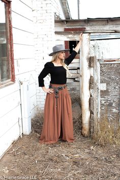 Feel like a bad cat in these bad boys! The perfect western palazzo pants in a stunning satin brown. model wearing a size small S(2-6), M(8-10), L(10-12) Plus Size Western Fashion, Western Family Photos, Bad Cat, Teacher Wardrobe, Bad Cats, Ruffle Pants, Gorgeous Clothes, Family Photo Outfits