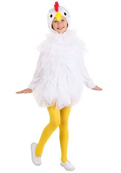 PRICES MAY VARY. Size: Medium COSTUME INCLUDES: This Toddler and Kids Baby Chick Costume comes with a fluffy mesh dress and a chicken face hood. FROM THE FUN COMPANY: We design our costumes to help you create memorable and exciting costume experiences. When you suit your child up in this baby chicken costume they will be the cutest clucker at the party! BEST DESIGN: What could be more fun for your toddler than a cute chicken costume! We make sure all of our outfits feature designs are comfortabl Baby Chicken Costume, Chicken Costume, Baby Chicken, Cute Chicken, White Chicken, A Chicken, Soft Fabric, Long Sleeves, Chicken