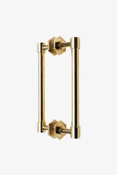 an image of a gold towel ring on a white background in the style of art deco