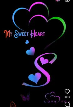 an image of some hearts with the words my sweet heart