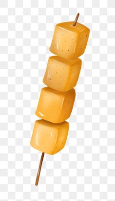 three pieces of cheese stacked on top of each other, transparent background png and psd