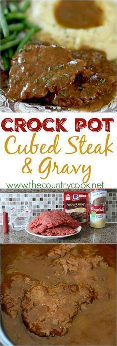 the crock pot stuffed steak and gravy