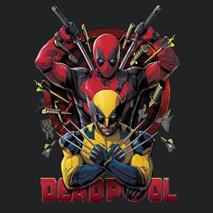 Get excited for the latest Marvel film Deadpool & Wolverine with new officially licensed apparel for the whole family featuring the unlikely duo! Join Deadpool once again as he is pulled from his quiet life to set out on a mission that will change the history of the MCU alongside Wolverine with this Women's Marvel Deadpool & Wolverine Classic Poses Graphic Racerback Tank Top featuring the famed pair dodging attacks in style and the classic Deadpool logo printed across the front. Get ready for a clash of wit and claws like never before with this exclusive Deadpool & Wolverine apparel! Deadpool And Wolverine Poster, Wolverine Poster, Deadpool Poster, Poster Marvel, Art Spiderman, Deadpool Logo, Wolverine Movie, Marvel Wolverine, Deadpool Art