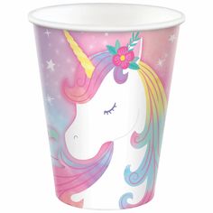 Unicorn Celebration 9oz Cup - 8pcs/Pack or 96pcs/Unit - Party Direct Unicorn Cups, Birthday Party Cups, Sweet Cups, Unicorn Party Supplies, Party Expert, Unicorn Birthday Party, Party Kits, Halloween Items, Party Kit