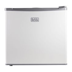 the black and decker freezer is white with silver trimmings on it's sides