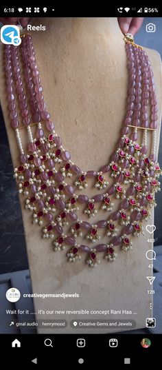 Small Beads Jewelry Indian Gold, Purple Beads Jewelry Indian Gold, Bead Jwellary, Mala Gold Jewellery Designs, Rubies Jewelry Necklaces Beads, Beads Chains Designs, Latest Beads Jewellery Designs, Beads Jewelry Indian Gold