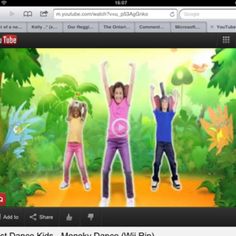 three children are jumping in the air with their hands up and one child has his arms raised