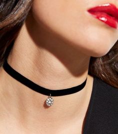 Choker Velvet, Charm Choker Necklace, Neck Choker, Your Outfit, Black Velvet, Lobster Clasp, New Look, Access Denied