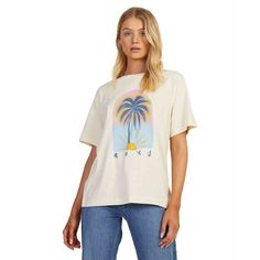 Women's To The Sun Shirt by Roxy | Shirts at West Marine. Relaxed fit t-Shirt crafted with cotton loose knit jersey fabric and finished with a crew neckline. Complete with a large vintage inspired graphic at the front chest. Imported. Key FeaturesCotton loose knit jersey fabric [180 g/m2]. Unique wash. Crew neck. Relaxed fit. Large vintage inspired graphic at front chest Swim Trends, Sun Shirt, Roxy Women, Kids Trend, Mens Trends, Linen Shop, Women Trends, Roxy, Jersey Fabric