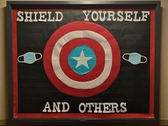 a sign that says shield yourself and others