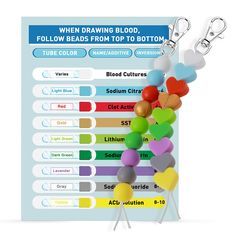 PRICES MAY VARY. Are you a dedicated phlebotomist, nursing student, or healthcare practitioner looking to streamline your blood draw process? Look no further! Our Order of Blood Draw Beads Clip On Badge Reel Accessory is the ultimate tool that seamlessly combines functionality and style, making it an essential resource for every medical professional. 1. Order of Blood Draw Guide: Simplify your blood draw procedures with our meticulously crafted Order of Blood Draw Beads. This innovative accessor Nurse Supplies, Drawing Blood, Badge Buddy, Phlebotomy, School Supply Labels, Nursing Student, Medical School, Nursing Students, Pharmacy Gifts