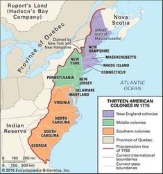 As a result of the French and Indian war, the British drove the French out of North America. After Britain won the Seven Year War and gained land in North America, it issued the Royal Proclamtion of 1763. Which prohibited American colonists from settling west of Appalachian. 13 Colonies Map, Middle Colonies, Southern Colonies, Thirteen Colonies, Hudson Bay Company, 13 Colonies, Map Worksheets, American Frontier, Trail Of Tears