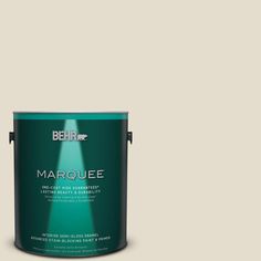 the behr marquee paint is shown in an open, gray - toned color