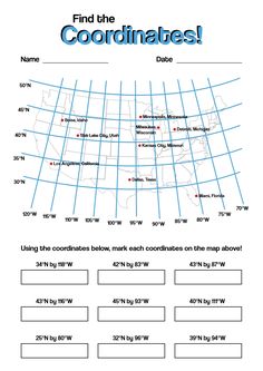 the coordinate worksheet for students to learn how to find coordinatess and write them out