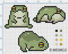 the pattern for this cross stitch project shows how to make it look like an animal