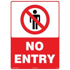 a no entry sign on a white background