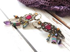 Excited to share the latest addition to my #etsy shop: Stunning Purple Antique Dangle Earrings Sparkling Hanging Earrings, Earrings special occasion, Long Hanging earrings, Designer Earrings https://etsy.me/2QjvfUL #jewelry #earrings #copper #brown #women #accessories Copper Brown, Brown Women, Perfect Foundation, Metal Beads, Metal Decor, Pandora Charm Bracelet