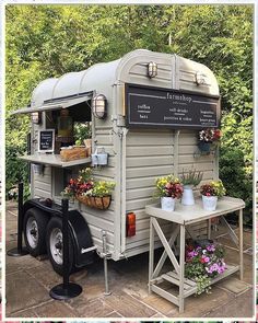 Stunning coffee decor can make your morning cup of joe extra special. From chic coffee tables to chic coffee cups, there's a little something for everyone. Bicester Village, Coffee Van, Flower Truck, Food Truck Design