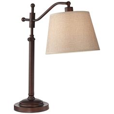 a lamp that is on top of a table