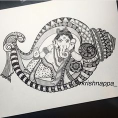 Ganesh Mandala Art, Ganesh Mandala, Tracing Art, Ganesha Drawing, Ganesha Idol, Ganesh Art Paintings, Kalamkari Painting, Art Colourful, Ganesh Art