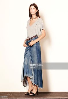 Jean Skirts, Fashion Week Spring 2014, Diy Vetement, Denim Ideas, Upcycle Jeans, Recycled Denim, Denim Skirts, Elizabeth And James, Fashion Mode