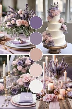 Summer Wedding Color Palette, Lilac Wedding Themes, Wedding Color Palette Summer, Purple Wedding Decorations