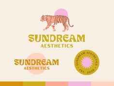 the sundream aesthetics logo is shown with an orange tiger on it's chest