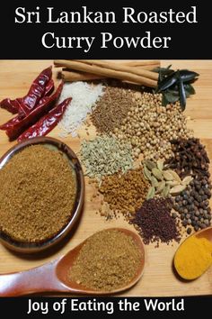 It’s also called Sri Lankan’13-Spice Curry Powder’ as it contains 13 ingredients and also known as ‘Sinhalese or Sinhala curry powder’ as it is one of the staple curry powders in all (or most) of Sinhalese households. Curry Powder Recipes, Indian Seasoning, Sri Lanka Curry Recipe, Homemade Masala, Sri Lankan Rice And Curry, Curry Spice Blend, Sri Lankan Potato Curry Recipe, Sri Lankan Curry, Veggie Curry