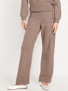 High-Waisted SoSoft Pants | Old Navy Cable Knit Vest, Pointelle Cardigan, Chic Pants, Fitted Coat, Pajamas Gift, Feminine Blouses, The Everygirl, Summer Capsule Wardrobe, Popover Shirt