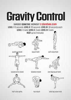 an image of a poster showing how to do a gravity control exercise for the entire body