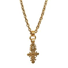 This Authentic Chanel Vintage Large Gold Cc Cross Necklace Is In Excellent Condition. 24 Karat Gold Plated Ornate Cc Cross Dangles From A Long Substantial Gold Link Chain. Pouch Or Box Included. Pbf 13824 Ornate Cross, Jewelry Chanel, 24 Karat Gold, Gold Link Chain, Gold Link, Chanel Vintage, Chanel Jewelry, Vintage Chanel, Link Chain