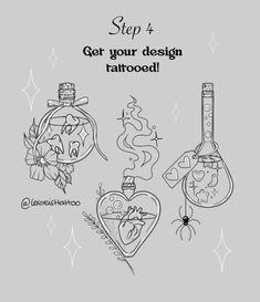 an advertisement for tattooing products with the words, get your design tattooed on it