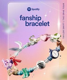 an advertisement for sportsy's new brand, the falship braclet