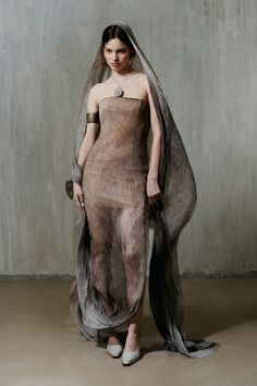 SACRED DRESS - MARINA EEЯRIE Sand Outfit, Surrealist Fashion, Liquid Dress, Textured Gown, Studio Production, Alien Clothes, Skin Dress, Ethical Fashion Brands, Silk Gown