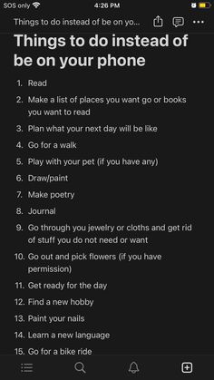 Things To Do Instead Of Being On Your Phone Tiktok, Things To Do By Yourself Aesthetic, Things To Do At Home Instead Of Scrolling, Things To Search When Bored, Productive Things To Do Aesthetic, Things To Do Today List, Things That Scare Me List, Things To Do Throughout The Day, Things To Do To Avoid Your Phone