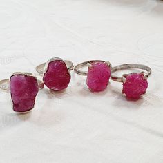 Raw ruby rings 925 sterling silver, natural ruby ring, ruby pendants,raw pendants,raw rings its genuine ruby and has been treated to be more attractive,   All custom sizes available Please vist: https://www.etsy.com/au/shop/lazuritegems https://www.instagram.com/lazuritegems Raw Rings, Ruby Pendants, Raw Stone Rings, Rings Crystal, Silver Ruby Ring, Rubin Ring, Raw Ruby, Natural Ruby Ring, Rings Gemstone