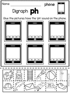 a printable worksheet for beginning with the phonics and phone numbers