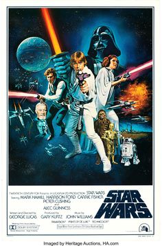 star wars movie poster with the characters