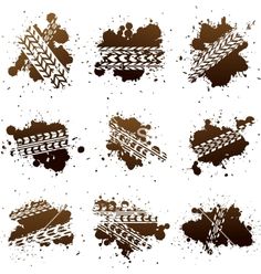 grungy brown paint splattered on white background